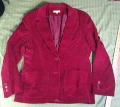 Vintage Stylish Red Velvet Blazer, coat, jacket - Perfect for Any Occasion - $24.07