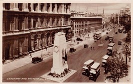 London Uk Cenotaph &amp; Whitehall~Photo Postcard 1920s - £5.88 GBP