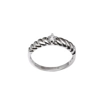 925 Real Silver White CZ Men's finger ring - £15.21 GBP