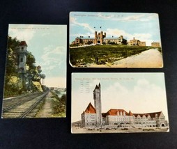 Three 1910s Postcards ST LOUIS MISSOURI River Bluffs WASHINGTON UNIV Uni... - $6.30