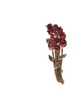 Vintage Joseph Warner Brooch Rose Bouquet Metal Flowers Signed Costume J... - $14.89