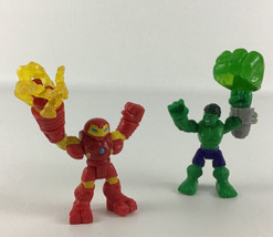 Playskool Super Hero Squad Iron Man Hulkbuster Hulk Power Up Fist Figures Lot - $19.55