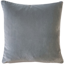Castello Silver Gray Velvet Throw Pillow 20x20, with Polyfill Insert - £39.92 GBP