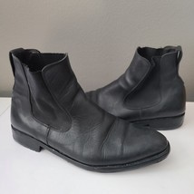 HESCHUNG Boots Chelsea Style Black Leather Beatles Ankle Men&#39;s Size 9.5 - £47.44 GBP