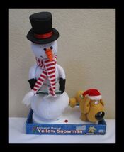 Yellow Snowman Animated Musical  IOB - $97.71 CAD