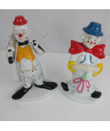 2 Vintage Clowns Porcelain Figurine - $11.87