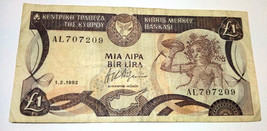 Cyprus Kibris Cyprus 1 Pound 1 Lira 1992 banknotes - $9.90