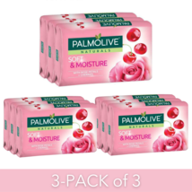 Palmolive Naturals Soft &amp; Moisture Rose Petals + Cherries 9 Bar Soap 3-Pack of 3 - £19.17 GBP