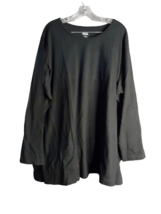 Only Necessities Long Sleeve Cotton Tee Shirt Size 3x Black New Without Tags - £7.86 GBP
