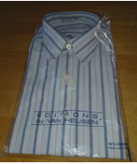 EDITIONS BY VAN HEUSEN MEN'S LS WHITE W/BLUE STRIPE DRESS SHIRT-15.5x32/... - $18.99