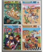 Golden Frame Tray Puzzles Lot fo 4 Donald Duck Mickey Mouse Ducktales Di... - $19.79