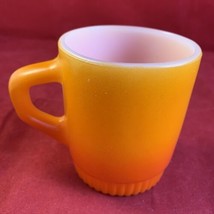 VTG Anchor Hocking Fire King Orange Gradient Color Coffee Mug Cup Tea Stacking - £15.97 GBP