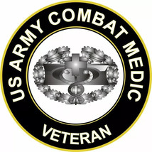 ARMY COMBAT MEDIC VETERAN BADGE  VETERAN BUMPER CAR WINDOW BUMPER  STICK... - £15.72 GBP