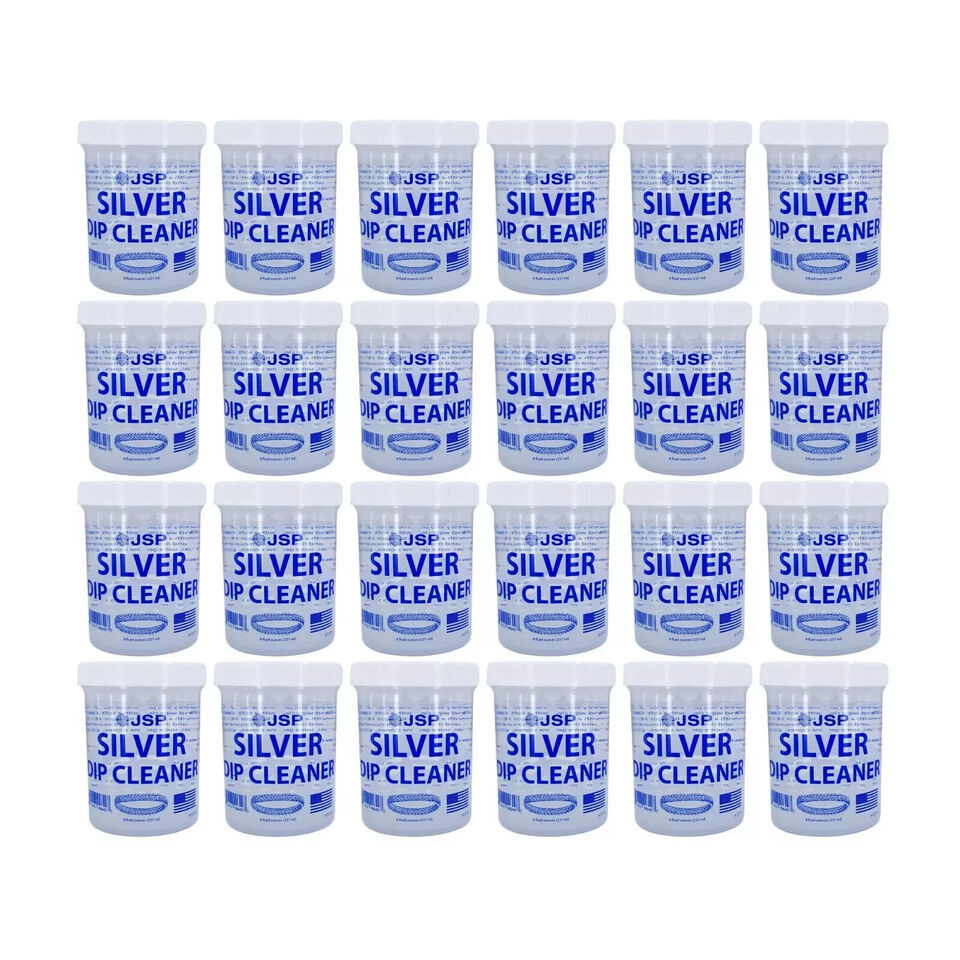 Lot of 24 JSP Sterling Silver Dip Jewelry Cleaner Tarnish Remover Cleaning 8oz