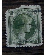 Nice Vintage Used Luxembourg 10 C Stamp, GOOD COND - 1940&#39;s - £2.32 GBP