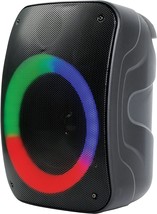 Naxa NDS-6006 Portable Bluetooth Speaker with Circular Disco Lights,, Black - £54.92 GBP
