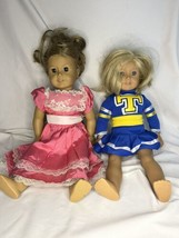 American Girl Pleasant Company Doll Lot Of 2 Cheerleader &amp; Pink Dress - £79.13 GBP
