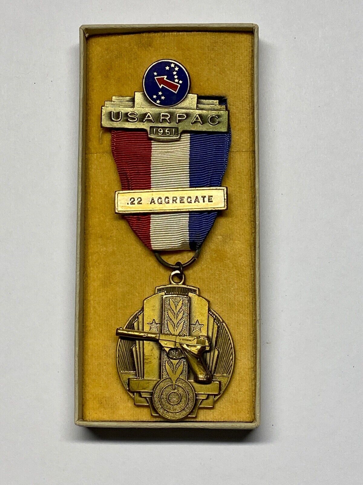 1961, U.S. ARMY PACIFIC, USARPAC, .22 AGGREGATE, MARKSMANSHIP MEDAL, BLA... - $15.00