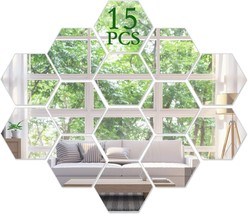 Non-Glass Mirror, Plastic Mirror, 3D Hexagon Acrylic Mirror Wall, Kimdaro. - £32.86 GBP