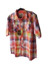 Evolution In Design Fine Quality Shirt Double Button Pockets Mens 2XL Plaid - $27.72