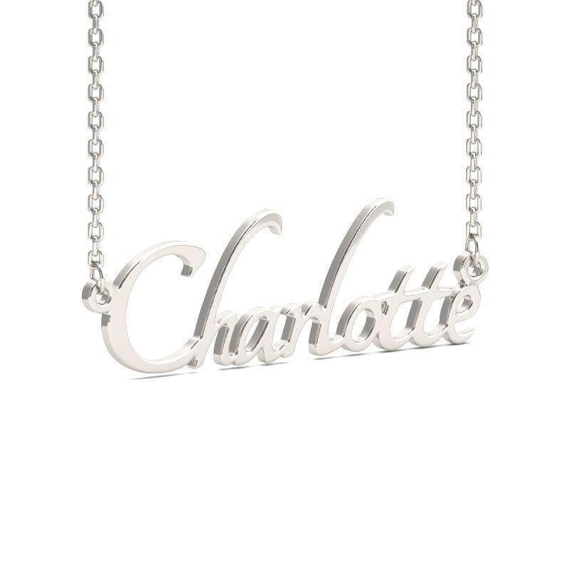 Silver Tangerine Style Name Necklace Item image 2