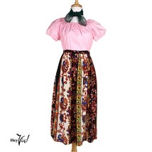 Vintage Skirt - Intricate Colorful Design - Elastic Waist - Sz L/XL - He... - $25.00