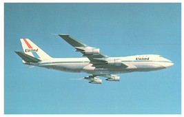 United Air Lines 747 airline issued Airplane Postcard - £7.74 GBP