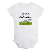 And So The Adventure Begins Funny Romper Newborn Baby Bodysuit Jumpsuits... - £8.11 GBP+