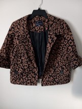 Jones New York Signature Animal Print Jacket Women Blazer Stretch Small - $34.65