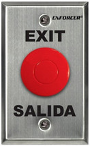Seco-Larm SD-7201RCPE1 Request-to-Exit Plate with Red Mushroom Cap Push Button - £30.59 GBP