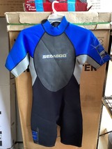 Sea-doo Shortie Wetsuit Mens Medium Stallion Blue/Grey SD8117 Used Lot 1014 - £21.97 GBP