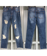 Forever 21 Retro Distressed 100% Cotton Womens Jeans 28X28 Blue Denim - $15.50