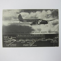 Postcard United Air Lines High Speed Boeing Airplane 1933 Chicago World Fair - £15.92 GBP