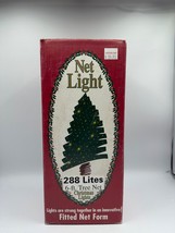 NEW Vtg 288  Christmas Light Set Cone Shaped Net For 6&#39; Tree Clear 8 Function - $53.03