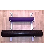 Foam Roller &amp; Yoga Mat Storage Rack. Easy Wall Mount. Full Hardware. Whi... - £42.21 GBP