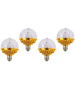 (4) LED Crystal Dome Rotating Spinning Colorful Party Light Lamp Bulb De... - $17.09