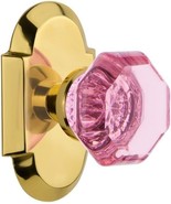 Nostalgic Warehouse 720353 Cottage Plate Waldorf Pink Door Knob Polished... - $144.14
