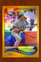 2002 Topps Chrome Eric Karros Dodgers #495 Gold Refractor SP Baseball Card - £7.75 GBP