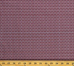 Cotton Red Bricks Wall Landscape Firefighter Fabric Print by the Yard D785.51 - £8.61 GBP