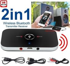 Bluetooth 5.0 Transmitter Receiver 2 IN 1 Wireless Audio 3.5mm Jack Aux ... - $12.65