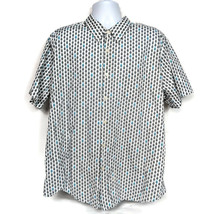 1888 Saddlebred Mens Button Up Shirt XXL Pineapple Print Tailored Fit - $15.51