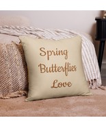 New Pillow Cover Butterfly Gold Blue Champagne Back 18 x 18, 22 x 22 Hid... - $13.95+