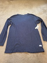 NWT Kinetix Shirt Men’s SIZE 2XL Navy Heather Long Sleeve Henley Casual Luxury - $32.71