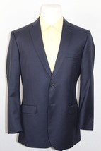Jos A Bank Mens Navy Blue 2-Btn Dual Vent Modern Joseph Slim Fit Wool Blazer 42R - £46.60 GBP