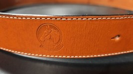 LILO ESPANA INGLESA Orange Leather Belt/SPUR BUCKLE Horse Riding 1.5&quot; W ... - £38.94 GBP