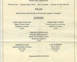 America Bowman Restaurant Bill of Fare Menu Short &amp; Welt Streets Weston ... - $13.86