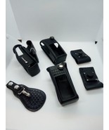 Motorola Walkie Talkie Leather Case Lot With Swivel belt Clip + Leather ... - £27.61 GBP