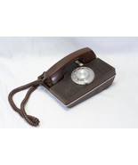 Western Electric Brown Rotary Dial Desk Phone Faux Leather  Tested - $57.80 CAD