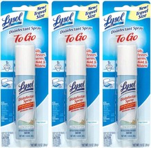 Lysol Disinfectant Spray to Go, Crisp Linen, 1 Ounce (Pack of 3) - £19.90 GBP