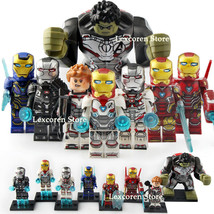 8pcs Marvel Endgame Hulk Iron Man War Machine Pepper Hawkeye Minifigures  - £13.45 GBP